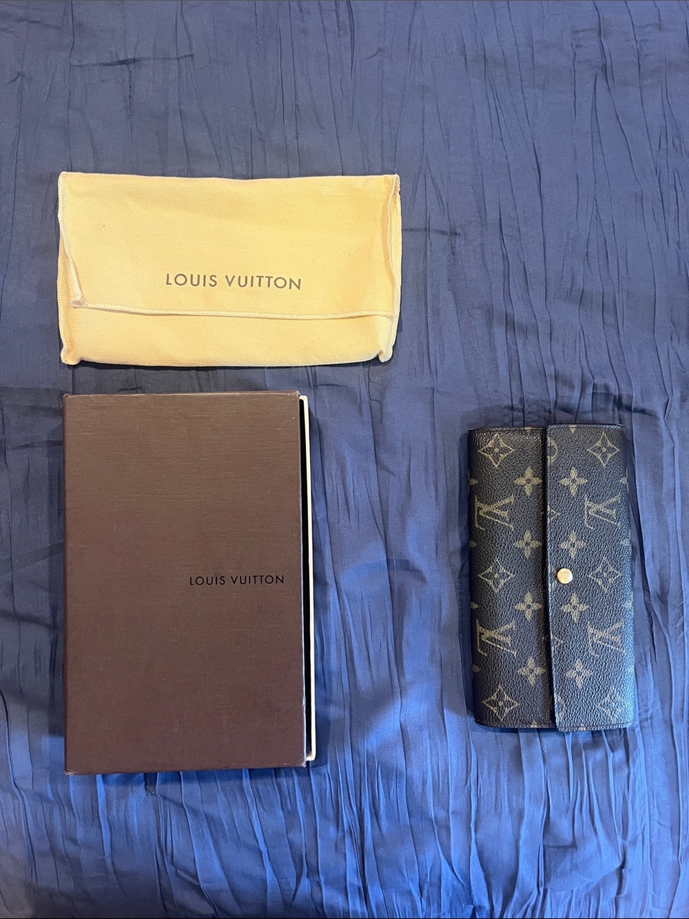 Louis Vuitton Monogram Wallet in Dark Brown and Tan